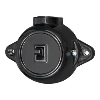 Intrerupator sonerie negru montaj aparent ANTIQUE