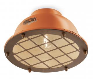 Plafoniera corp iluminat retro vintage arancio INDUSTRIAL C1760