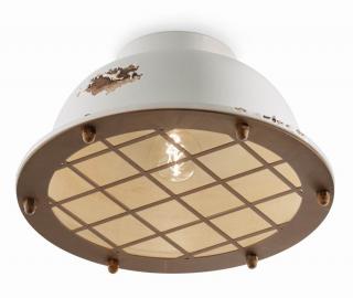 Plafoniera corp iluminat retro vintage bianco INDUSTRIAL C1760