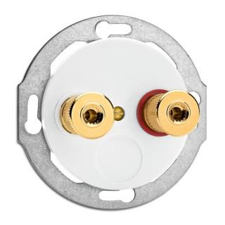Priza incinta acustica din portelan alb conectori WBT aparataj PORCELAIN