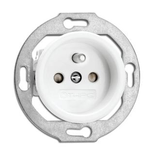 Priza portelan alb cu protectie  versiune franceza PORCELAIN 16A 250V