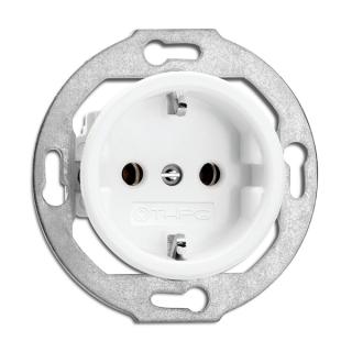 Priza portelan alb fara protectie PORCELAIN 16A 250V