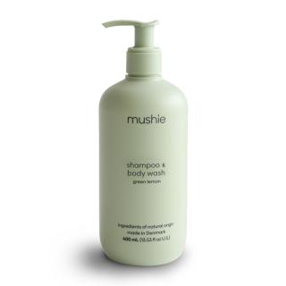 2 in 1 Gel de dus si Sampon pentru bebelusi 100% Organic, Mushie(400 ml) - Green Lemon