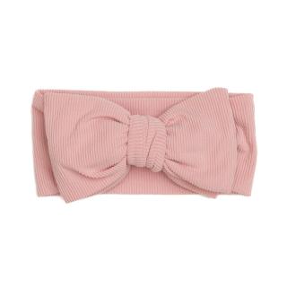 Bentita lata, bebe, cu funda proeminenta, bumbac, Melvelo, Bushy - Blush