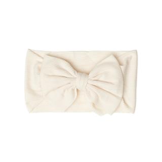 Bentita lata, bebe, cu funda, spandex, Melvelo, Stripe - Cream