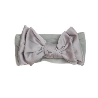 Bentita lata, bebe, funda dubla cu nod, poliester, Melvelo, Silk - Gray