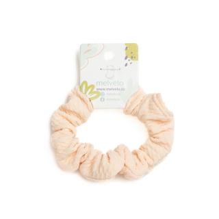 Elastic de par Scrunchies pentru fetite, Melvelo - Pink Cream