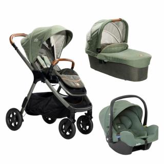 Joie - Carucior pentru copii multifunctional 3 in 1 Finiti Signature Pine Laurel (Carucior Finiti Pine+ Landou Ramble XL Pine+ scoica i-Snug Laurel)