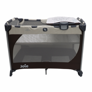 Joie - Patut pliant Commuter Change Beige Dots, cu cosulet detasabil inclus
