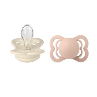 Set 2 suzete Bibs Supreme- Ivory  Blush