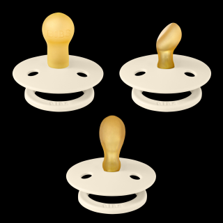 Set 3 suzete Bibs Try-It collection Size 1 - Ivory (3 buc latex )
