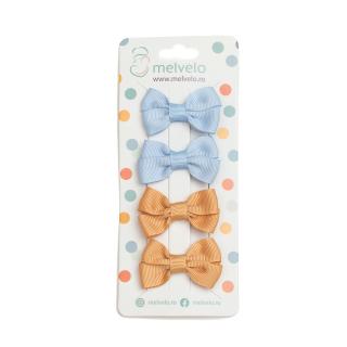 Set 4 clame cu funda pentru fetite, bicolor, Melvelo - Baby Blue   Honey Bee