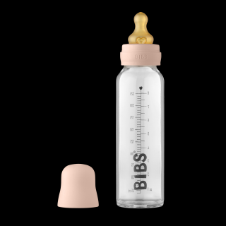 Sticla lapte anticolici cu biberon din latex - Set Complet Bibs - Blush - 225 ml (flux scazut)