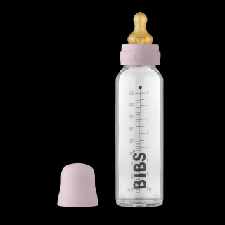 Sticla lapte anticolici cu biberon din latex - Set Complet Bibs - Dusky Lilac - 225 ml (flux scazut)