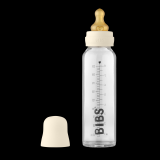 Sticla lapte anticolici cu biberon din latex - Set Complet Bibs Ivory 225 ml (flux scazut)