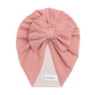 Turban bebelusi cu funda, casmir, Melvelo Cashmere - Pink