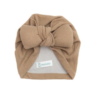 Turban bebelusi cu funda, casmir, Melvelo, Soft - Dark Oak