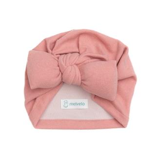 Turban bebelusi cu funda, casmir, Melvelo, Soft - Peach