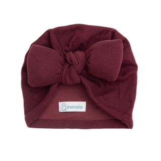 Turban bebelusi cu funda, casmir, Melvelo, Soft - Ruby