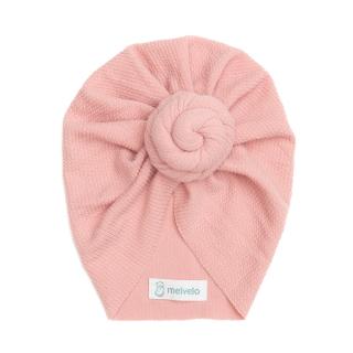 Turban bebelusi Donut, bumbac, Melvelo, Rope - Peach