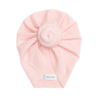 Turban bebelusi Donut, bumbac, Melvelo, Rope - Pink