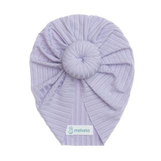 Turban bebelusi Donut, poliester, Melvelo Stripe - Lavender