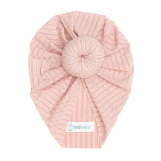 Turban bebelusi Donut, poliester, Melvelo Stripe - Peach