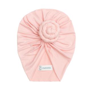 Turban bebelusi Donut, spandex, Melvelo, Rose - Blossom