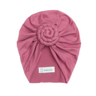 Turban bebelusi Donut, spandex, Melvelo, Rose - Coral