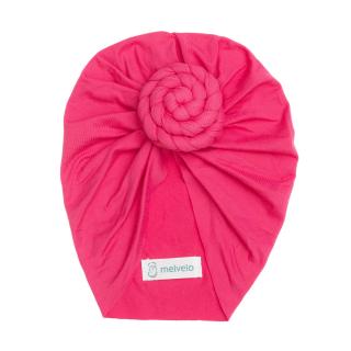 Turban bebelusi Donut, spandex, Melvelo, Rose - Fuchsia