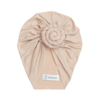 Turban bebelusi Donut, spandex, Melvelo, Rose - Natural