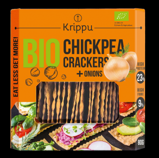 Crackers din naut cu ceapa, BIO, vegan, 80 g