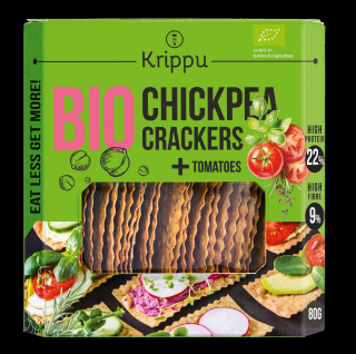 Crackers din naut cu rosii, BIO, vegan, 80g