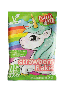 Fulgi  fructe cu capsuni - Unicorn, vegan, fara zahar, 16g