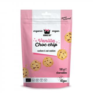 Mini prajiturele cu vanilie si dropsuri de ciocolata, fara gluten, vegan, bio, Kookie Cat, 100g