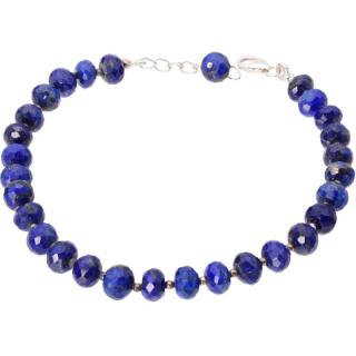 Bratara argint cu lapis lazuli brut fatetat Albastru Infinit