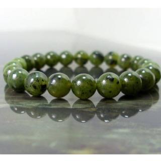 Bratara elastica cu jad verde 10 mm