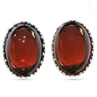 Cercei argint cu chihlimbar cherry Scarlet