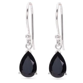 Cercei argint cu spinel negru Luxury