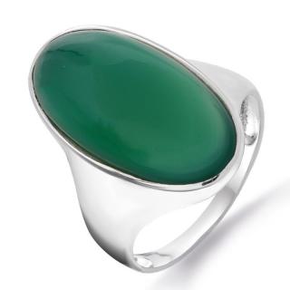Inel argint cu onix verde Esenta Vietii