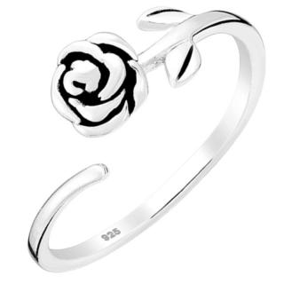 Inel argint reglabil - Floare de Trandafir