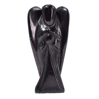 Inger din piatra obsidian sculptat manual  5 cm