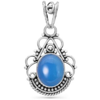 Pandantiv argint cu calcedonia Boho Elegance