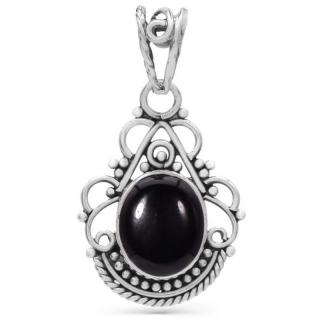Pandantiv argint cu onix negru Boho Elegance