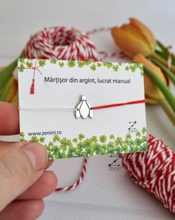 Bratara martisor: ghiocel din argint