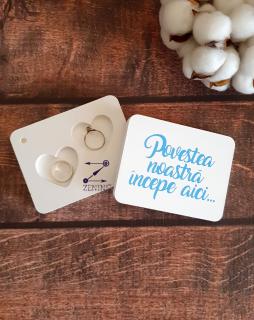 Cutie verighete Povestea noastra incepe aici - personalizata
