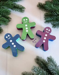 Cutiuta Gingerbread printata 3D din plastic, umpluta cu bomboane