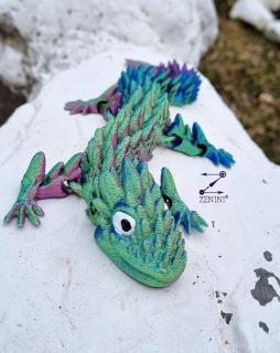 Figurina dragon 3D Icy dragon - figurina articulata