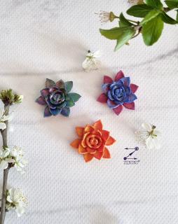 Marturie nunta si botez floare printata 3D, cu eticheta personalizata