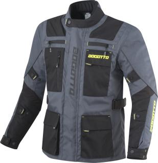 Geaca moto textil impermeabila Bogotto Covelo Gri-Galben